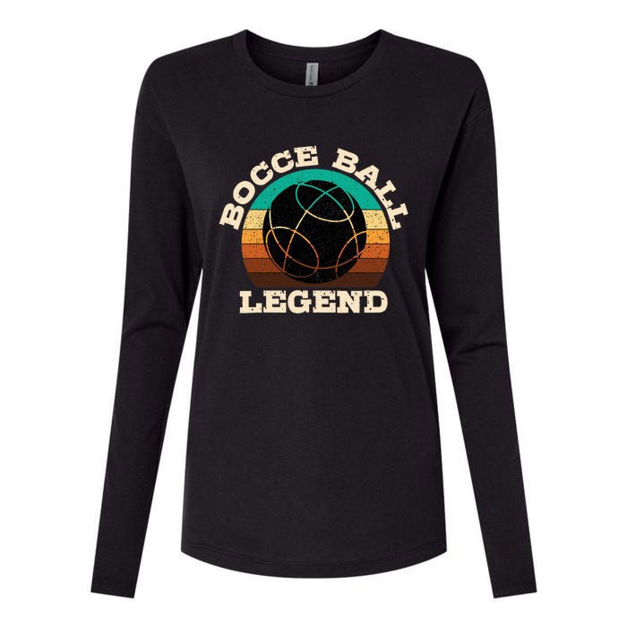 Bocce Player Boccie Fan Game Ball Sport Team Bocci Lover Womens Cotton Relaxed Long Sleeve T-Shirt