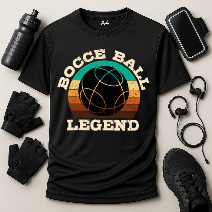 Bocce Player Boccie Fan Game Ball Sport Team Bocci Lover Cooling Performance Crew T-Shirt