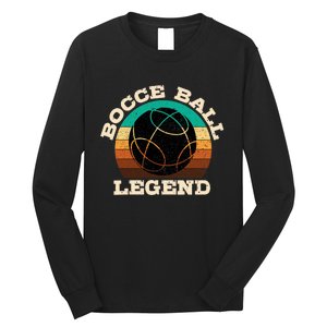 Bocce Player Boccie Fan Game Ball Sport Team Bocci Lover Long Sleeve Shirt