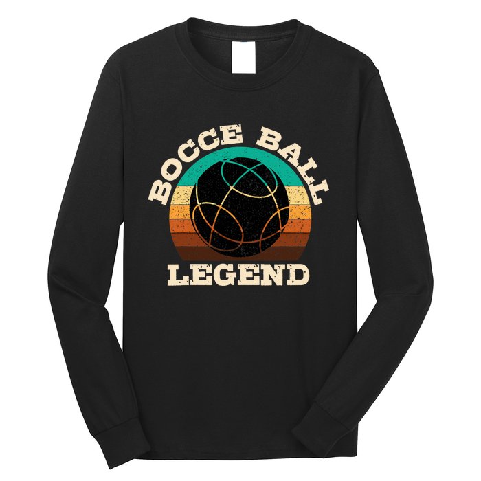 Bocce Player Boccie Fan Game Ball Sport Team Bocci Lover Long Sleeve Shirt