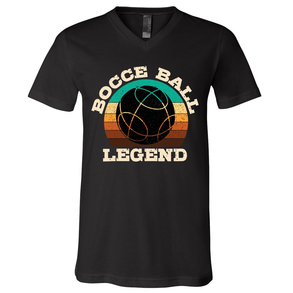Bocce Player Boccie Fan Game Ball Sport Team Bocci Lover V-Neck T-Shirt