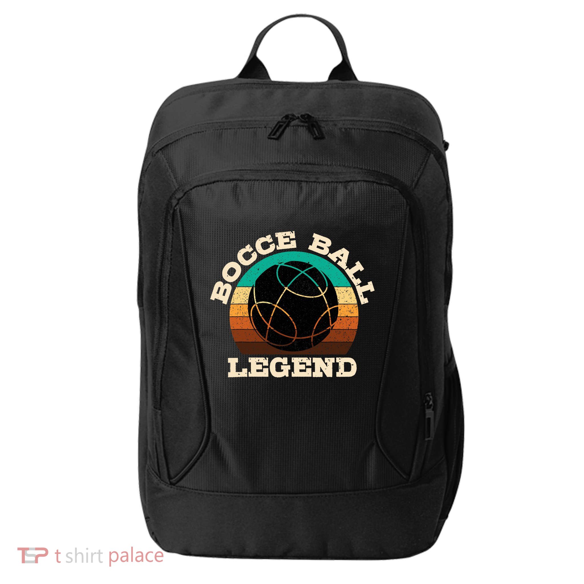 Bocce Player Boccie Fan Game Ball Sport Team Bocci Lover City Backpack
