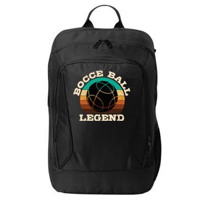 Bocce Player Boccie Fan Game Ball Sport Team Bocci Lover City Backpack