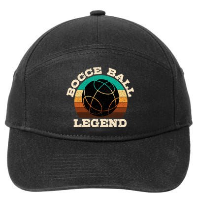 Bocce Player Boccie Fan Game Ball Sport Team Bocci Lover 7-Panel Snapback Hat