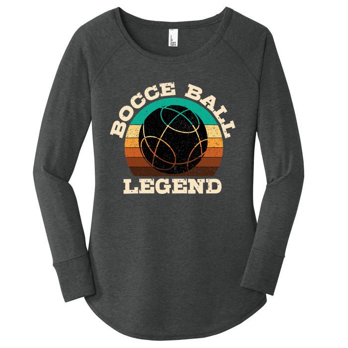 Bocce Player Boccie Fan Game Ball Sport Team Bocci Lover Women's Perfect Tri Tunic Long Sleeve Shirt