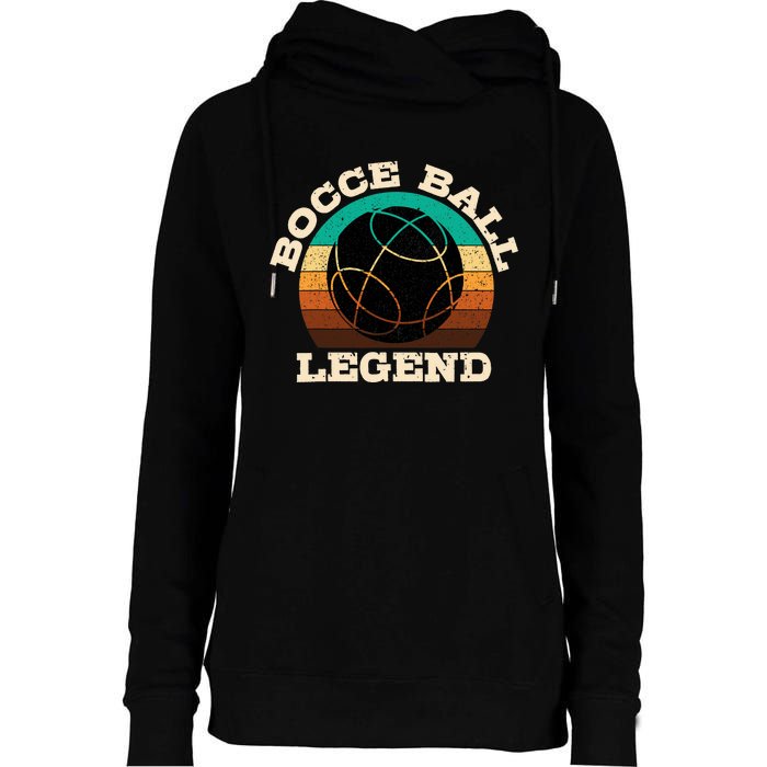 Bocce Player Boccie Fan Game Ball Sport Team Bocci Lover Womens Funnel Neck Pullover Hood