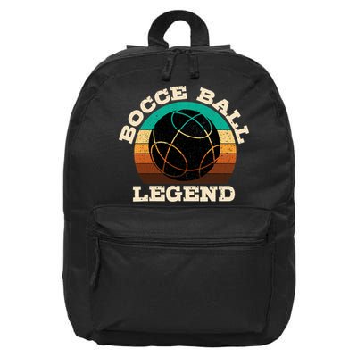 Bocce Player Boccie Fan Game Ball Sport Team Bocci Lover 16 in Basic Backpack