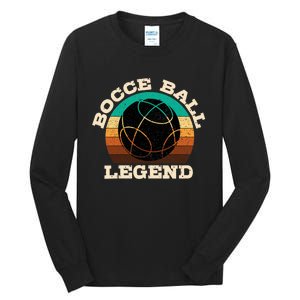 Bocce Player Boccie Fan Game Ball Sport Team Bocci Lover Tall Long Sleeve T-Shirt