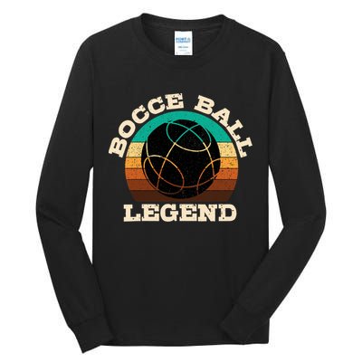 Bocce Player Boccie Fan Game Ball Sport Team Bocci Lover Tall Long Sleeve T-Shirt