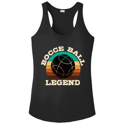 Bocce Player Boccie Fan Game Ball Sport Team Bocci Lover Ladies PosiCharge Competitor Racerback Tank