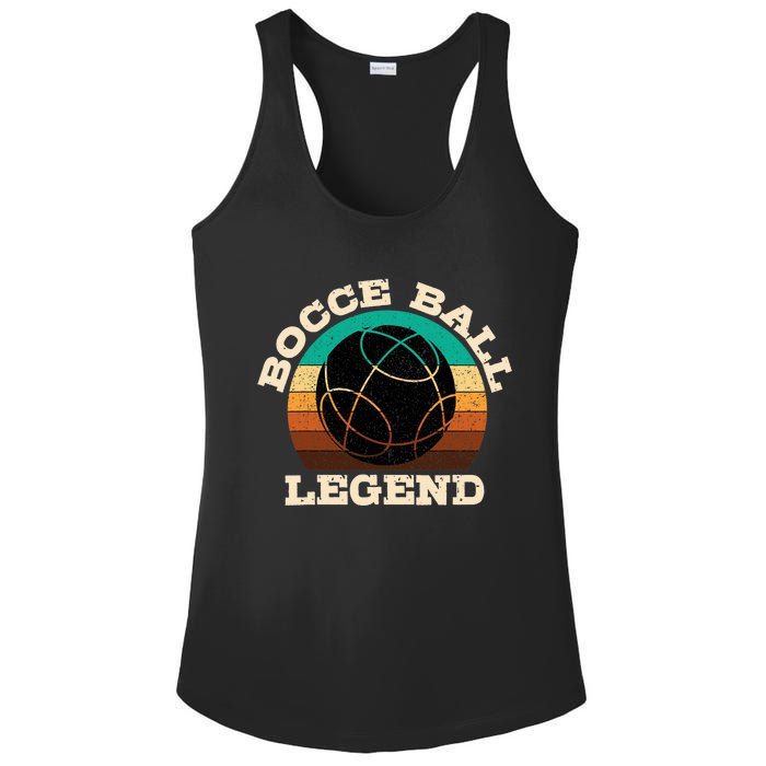 Bocce Player Boccie Fan Game Ball Sport Team Bocci Lover Ladies PosiCharge Competitor Racerback Tank