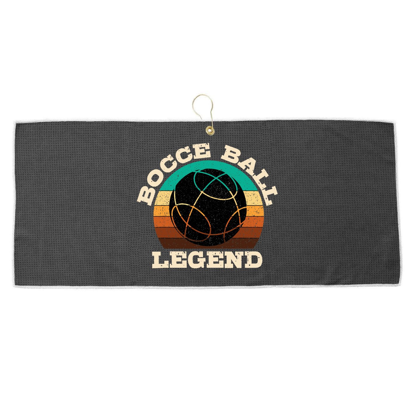 Bocce Player Boccie Fan Game Ball Sport Team Bocci Lover Large Microfiber Waffle Golf Towel