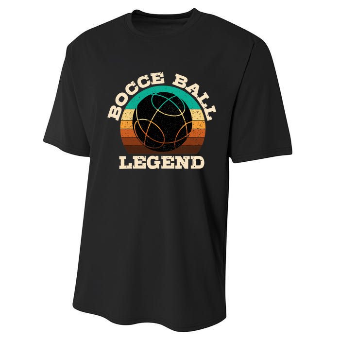 Bocce Player Boccie Fan Game Ball Sport Team Bocci Lover Performance Sprint T-Shirt