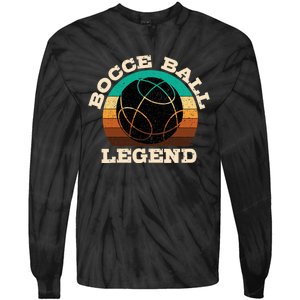 Bocce Player Boccie Fan Game Ball Sport Team Bocci Lover Tie-Dye Long Sleeve Shirt