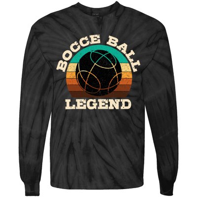 Bocce Player Boccie Fan Game Ball Sport Team Bocci Lover Tie-Dye Long Sleeve Shirt