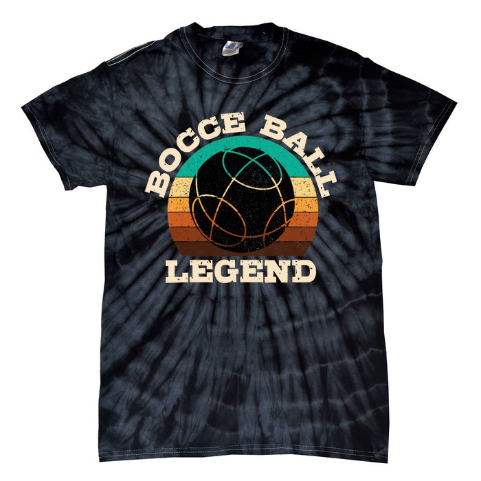 Bocce Player Boccie Fan Game Ball Sport Team Bocci Lover Tie-Dye T-Shirt