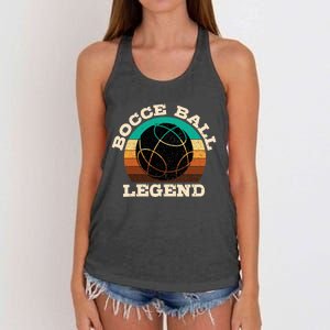 Bocce Player Boccie Fan Game Ball Sport Team Bocci Lover Women's Knotted Racerback Tank