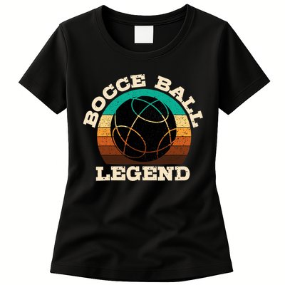 Bocce Player Boccie Fan Game Ball Sport Team Bocci Lover Womens T-Shirt
