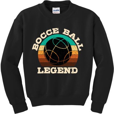 Bocce Player Boccie Fan Game Ball Sport Team Bocci Lover Kids Sweatshirt