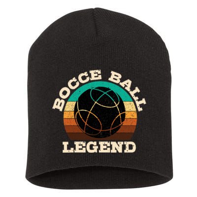 Bocce Player Boccie Fan Game Ball Sport Team Bocci Lover Short Acrylic Beanie