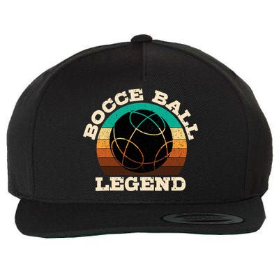 Bocce Player Boccie Fan Game Ball Sport Team Bocci Lover Wool Snapback Cap