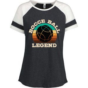 Bocce Player Boccie Fan Game Ball Sport Team Bocci Lover Enza Ladies Jersey Colorblock Tee