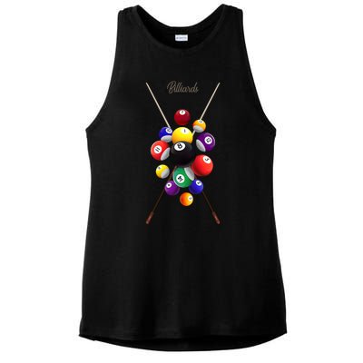 Billiard Pool Billiards Gift Ladies PosiCharge Tri-Blend Wicking Tank