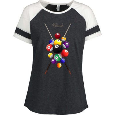 Billiard Pool Billiards Gift Enza Ladies Jersey Colorblock Tee