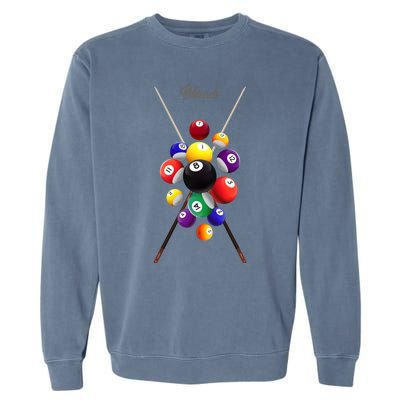 Billiard Pool Billiards Gift Garment-Dyed Sweatshirt