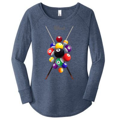 Billiard Pool Billiards Gift Women's Perfect Tri Tunic Long Sleeve Shirt