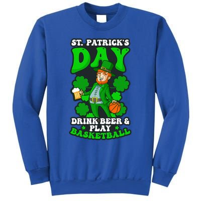 Beer Play Basketball Design St Patricks Basketball Gift Sweatshirt