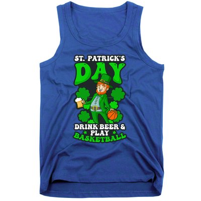 Beer Play Basketball Design St Patricks Basketball Gift Tank Top