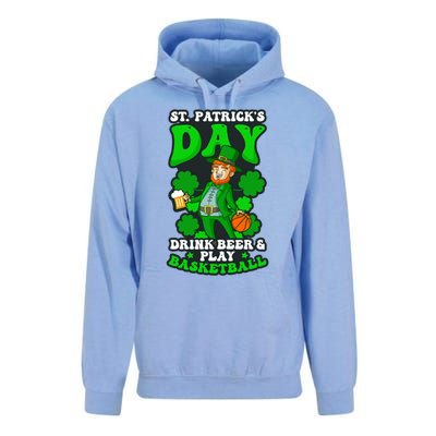 Beer Play Basketball Design St Patricks Basketball Gift Unisex Surf Hoodie