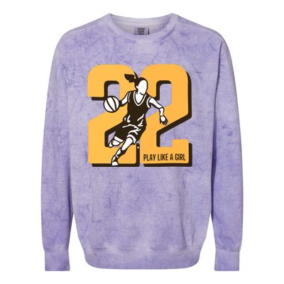 Basketball Player Colorblast Crewneck Sweatshirt