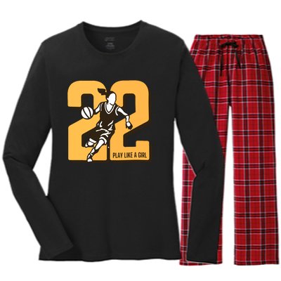 Basketball Player Women's Long Sleeve Flannel Pajama Set 