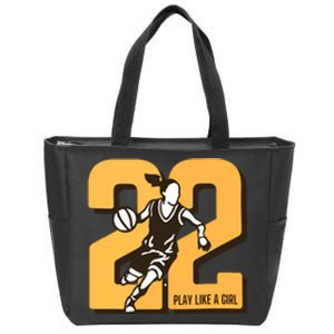 Basketball Player Zip Tote Bag