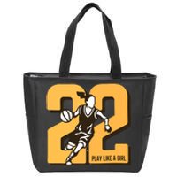 Basketball Player Zip Tote Bag