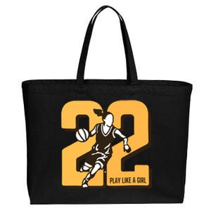 Basketball Player Cotton Canvas Jumbo Tote