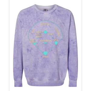 Baseball Positions Colorblast Crewneck Sweatshirt