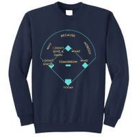 Baseball Positions Tall Sweatshirt