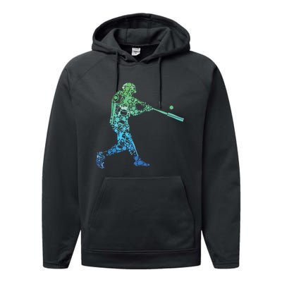 Baseball Player Batter Performance Fleece Hoodie