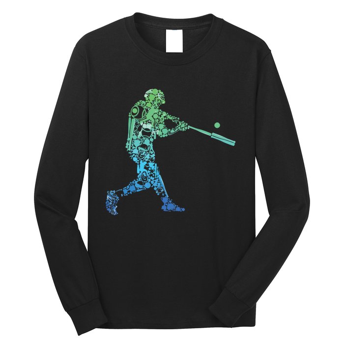 Baseball Player Batter Long Sleeve Shirt