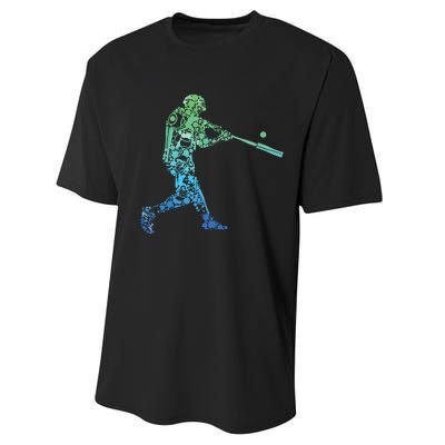 Baseball Player Batter Performance Sprint T-Shirt