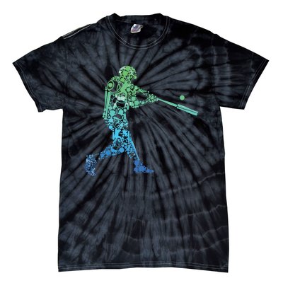 Baseball Player Batter Tie-Dye T-Shirt