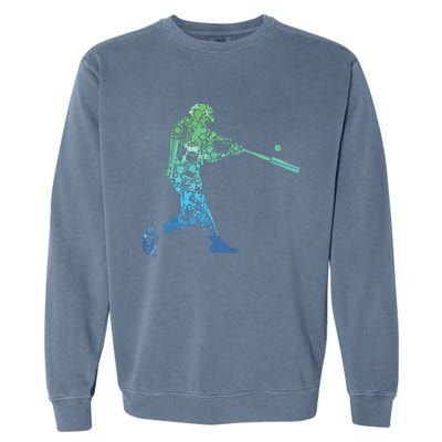 Baseball Player Batter Garment-Dyed Sweatshirt