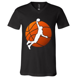 Basketball Player Basketballer Sports Graphic V-Neck T-Shirt