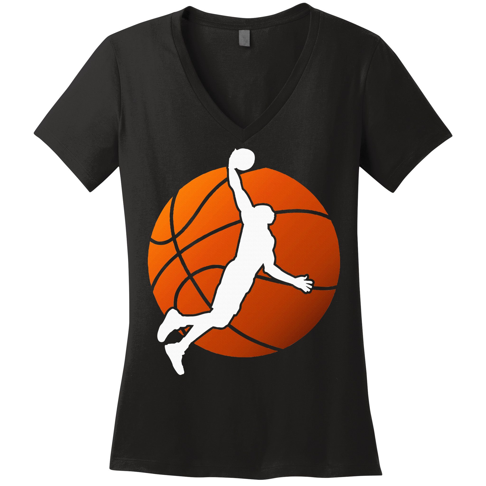 Basketball Player Basketballer Sports Graphic Women's V-Neck T-Shirt