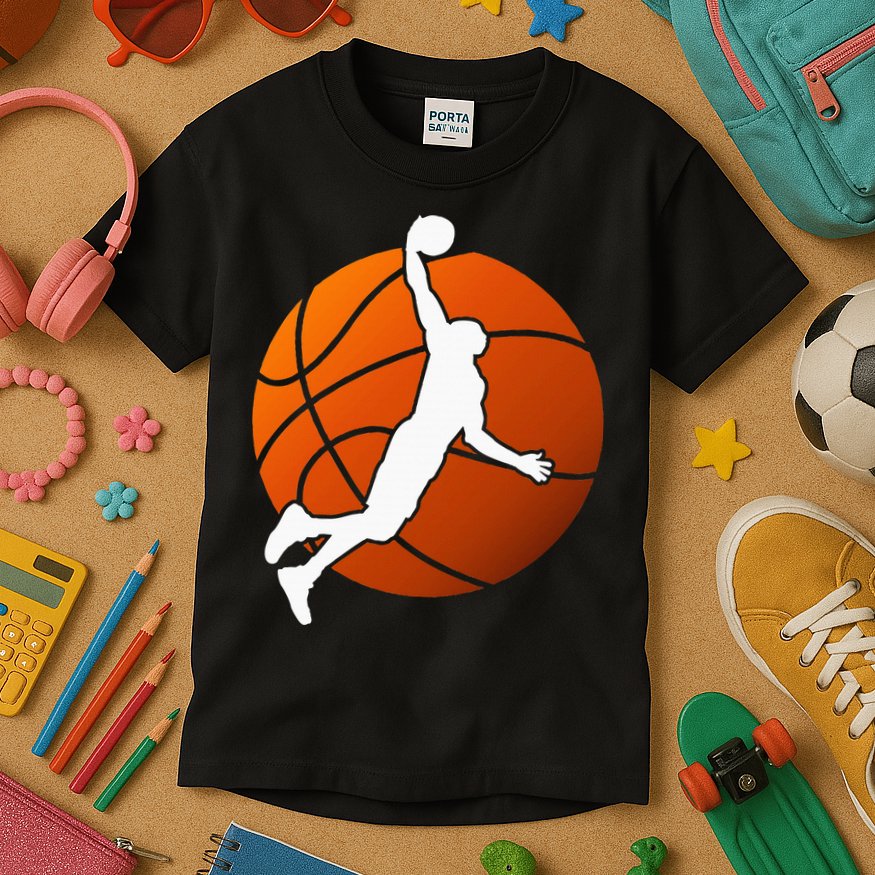Basketball Player Basketballer Sports Graphic Kids T-Shirt