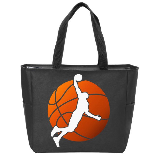 Basketball Player Basketballer Sports Graphic Zip Tote Bag