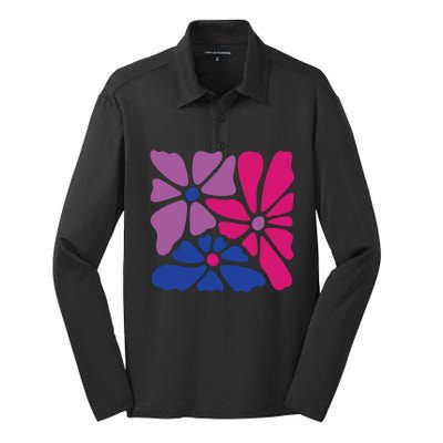 Bi Pride Bisexual Pride Silk Touch Performance Long Sleeve Polo